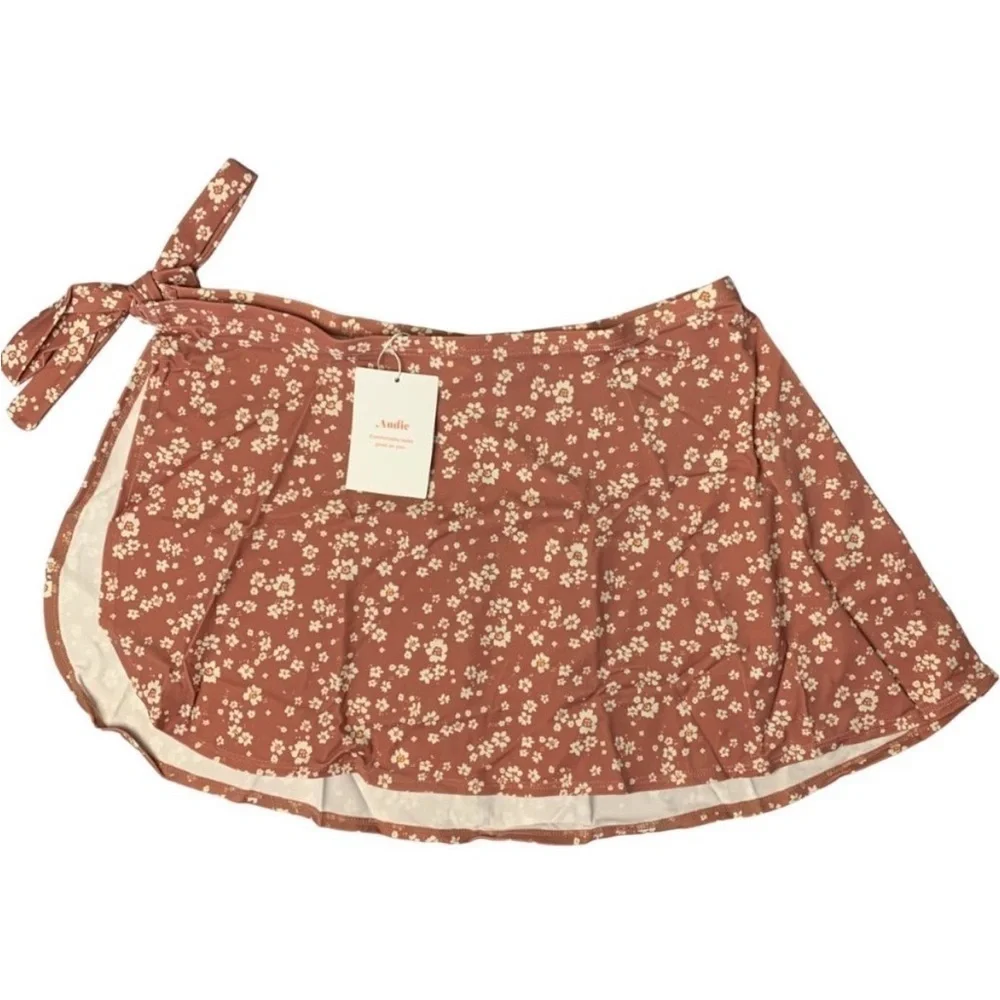 Andie Swim Sarong Bottom‎ Ditsy Floral Rose size Small NWT